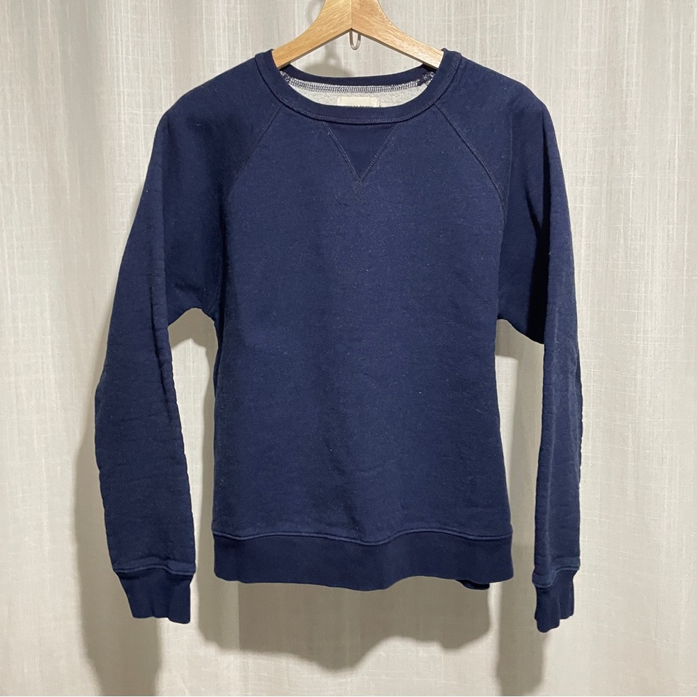Taylor Stitch crew neck raglan sleeve navy blue sweatshirt size 40/L